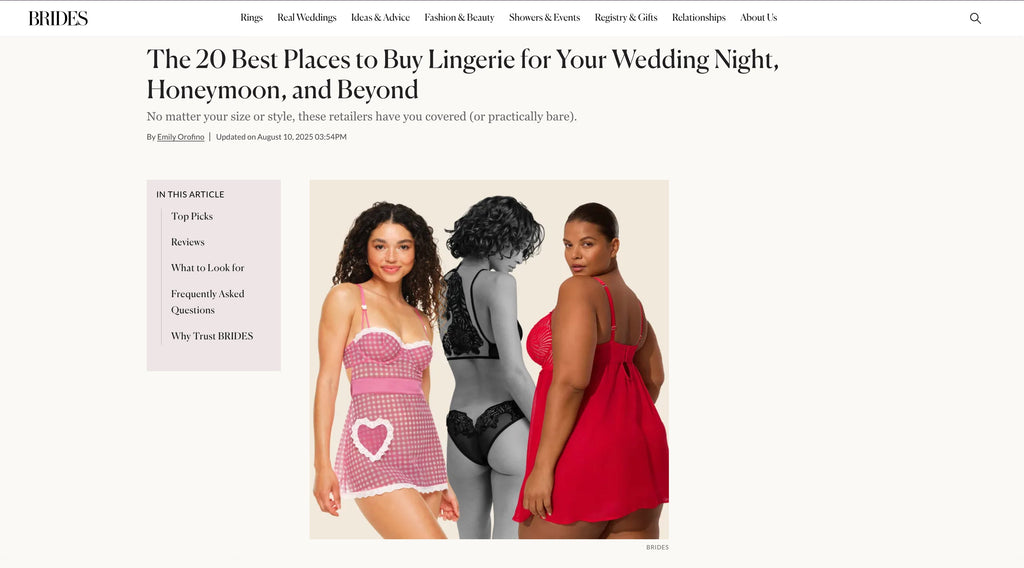 Brides.com - The 20 Best Places to Buy Lingerie for Your Wedding Night, Honeymoon, and Beyond