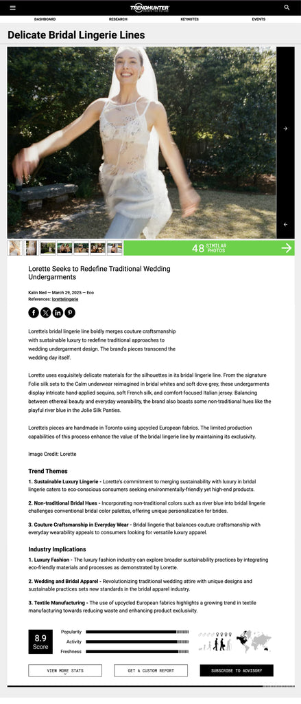 Trendhunter - Delicate Bridal Lingerie Line